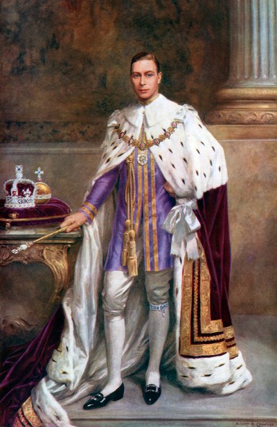 Re Giorgio VI in abiti di incoronazione, 1937 da Albert Henry Collings