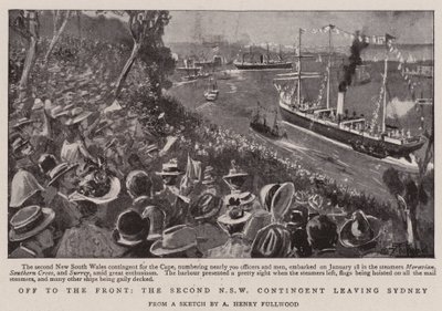 Verso il fronte, il secondo contingente del NSW che lascia Sydney da Albert Henry Fullwood