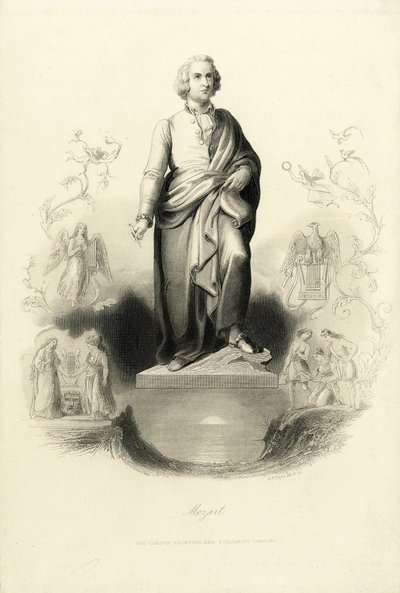 Monumento a Mozart al Mozartplatz, 1842 da Albert Henry Payne