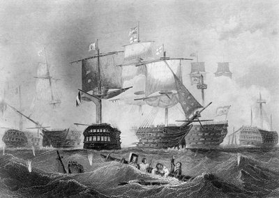 La battaglia di Trafalgar, 21 ottobre 1805 c1857 da Albert Henry Payne