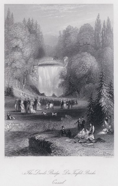 Il Ponte del Diavolo, Cassel (incisione) da Albert Henry Payne