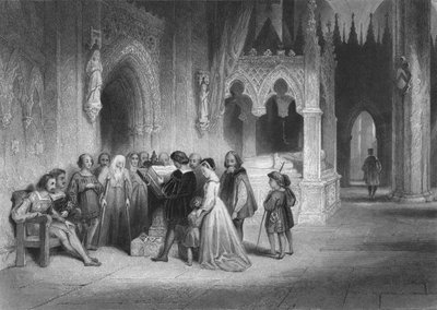 La prima lettura della Bibbia inglese, 1845 da Albert Henry Payne
