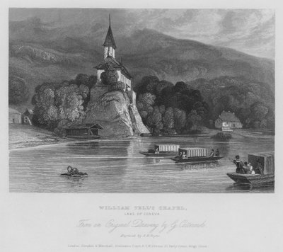 Cappella di Guglielmo Tell, Lago di Ginevra, Svizzera da Albert Henry Payne