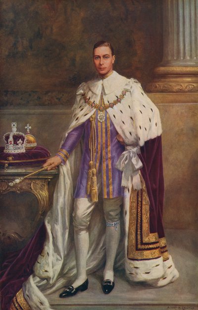 Re Giorgio VI in abiti da incoronazione nel 1936 da Albert Henry after Collings