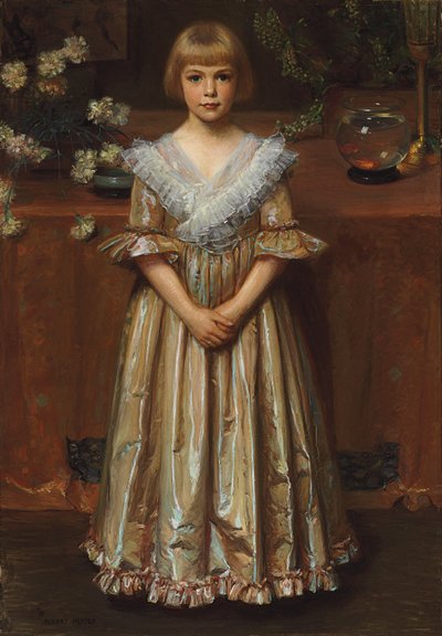 Ragazza con una boccia di pesci rossi da Albert Herter