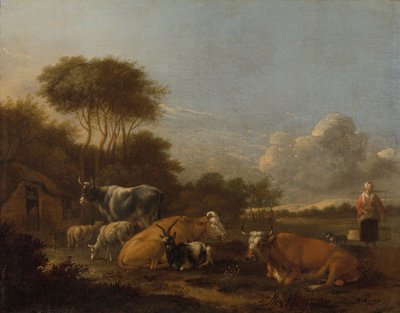 Paesaggio con bestiame da Albert Jansz Klomp