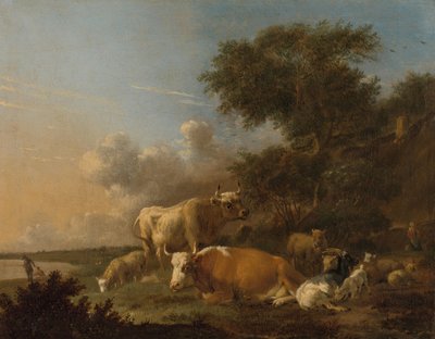 Paesaggio con bestiame da Albert Jansz Klomp