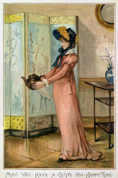 Ti auguro un tempo troppo felice, Cartolina di Natale vittoriana, pubblicata da Hildesheimer und Faulkner, Londra, c.1880 da Albert Jnr. Ludovici