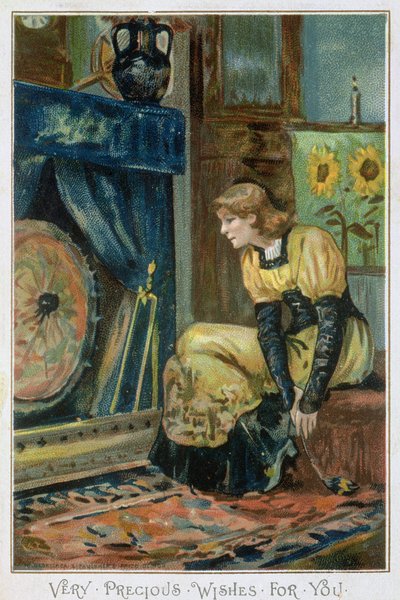 Auguri Molto Preziosi Per Te, Cartolina di Natale Vittoriana, pubblicata da Hildesheimer und Faulkner, Londra, c.1880 da Albert Jnr. Ludovici