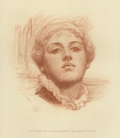 Fac-simile di un disegno a gesso da Albert Joseph (after) Moore