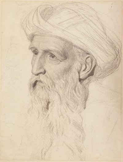 Studio per la testa di Elia, 1860-61 da Albert Joseph Moore