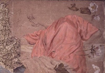 Studio di una figura drappeggiata e fiori da Albert Joseph Moore