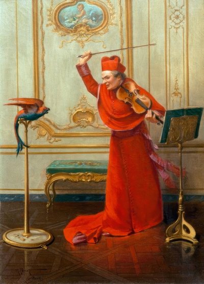 Cardinale con pappagallo da Albert Joseph Penot