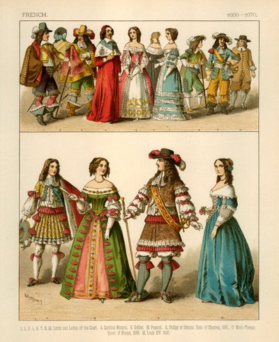 Costumi francesi 1600-1670 da Albert Kretschmer