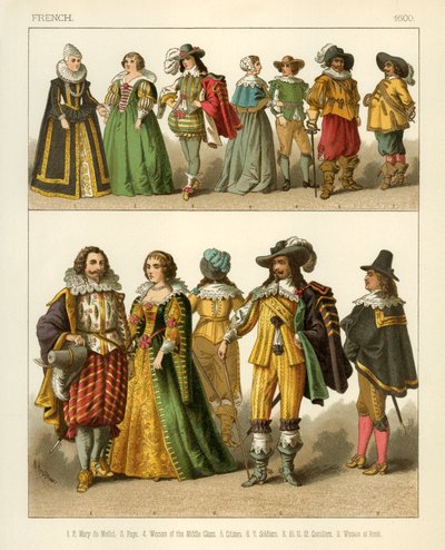 Costumi francesi 1600 da Albert Kretschmer