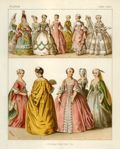 Costumi francesi 1700-1750 da Albert Kretschmer