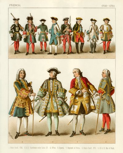 Costumi francesi 1700-1750 da Albert Kretschmer