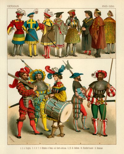 Costume tedesco 1500-1550 da Albert Kretschmer