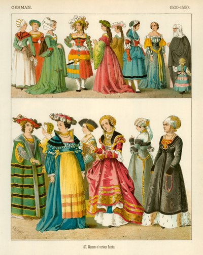Costumi tedeschi 1500-1550 da Albert Kretschmer