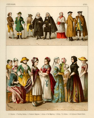Costumi tedeschi 1700 da Albert Kretschmer