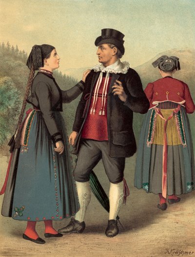 Costume tedesco, Baden Rickesbach da Albert Kretschmer