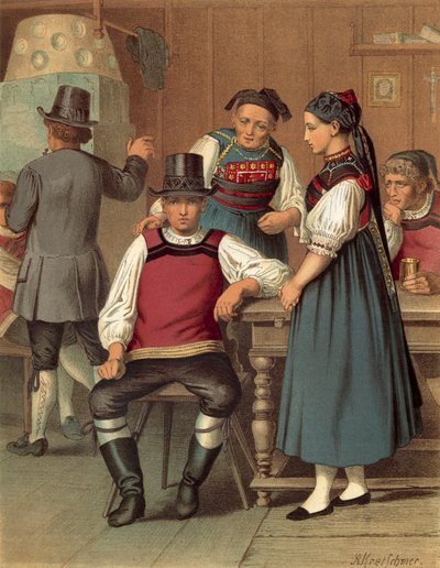 Costume tedesco, Baden, Rickesbach da Albert Kretschmer