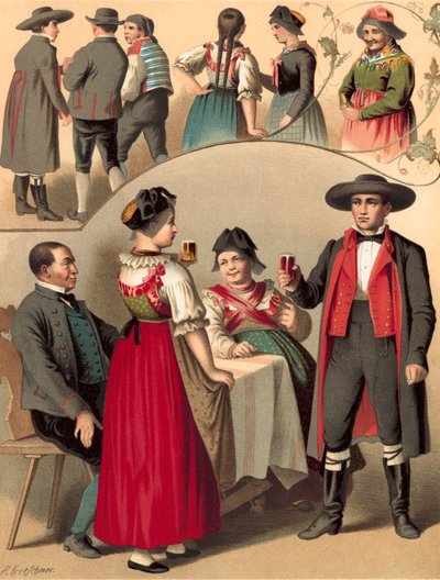 Costume tedesco, Baden, Schapbach e Kinzigthal da Albert Kretschmer