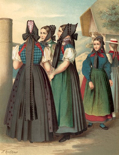 Costume tedesco, Baden, Simonswald-Waldkirch-Donaueschingen da Albert Kretschmer
