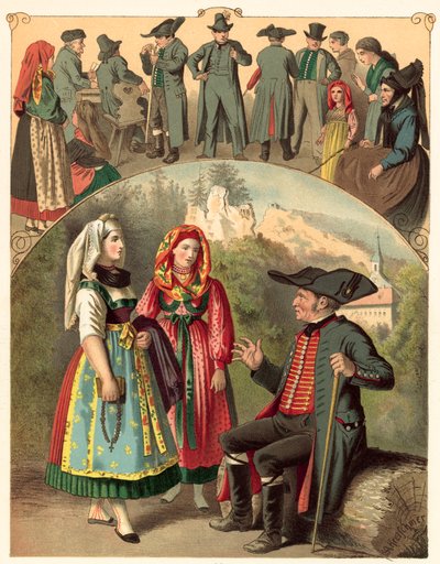 Costume tedesco, Bayern Frankische-Schweiz da Albert Kretschmer