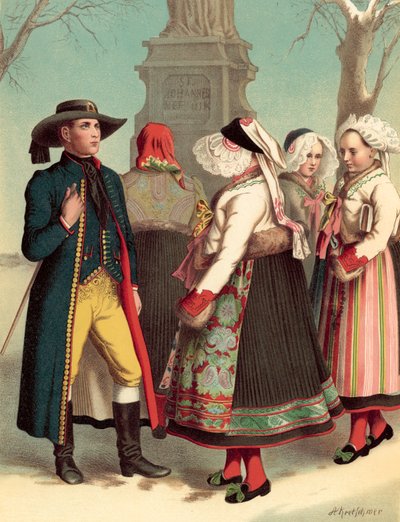 Costume tedesco, Bohmen, Kreis Pilsen da Albert Kretschmer