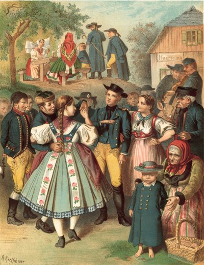 Costume tedesco, Bohmen kreis Pilsen da Albert Kretschmer