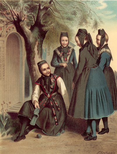 Costume tedesco, Grossherzogthum Hessen, Hochweisel e Pohlgons da Albert Kretschmer