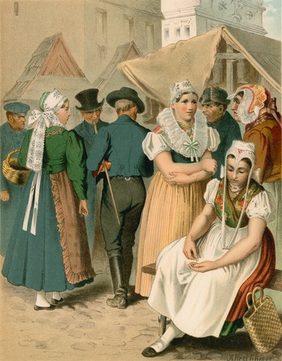 Costume tedesco, Preussen (Provinz Schlesien), Tannhausen da Albert Kretschmer