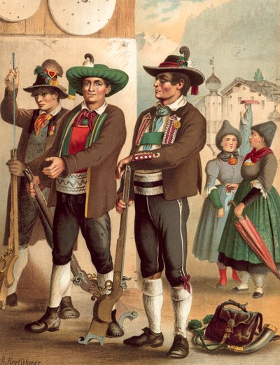 Costume tedesco, Tirolo, Oetzthal-Wippthal-Pusterthal da Albert Kretschmer