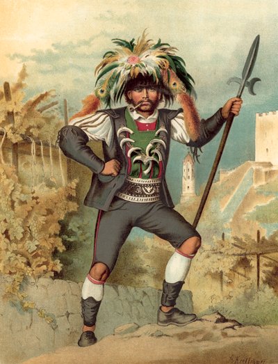 Costume tedesco, Tirolo, Weinhuter von Meran da Albert Kretschmer