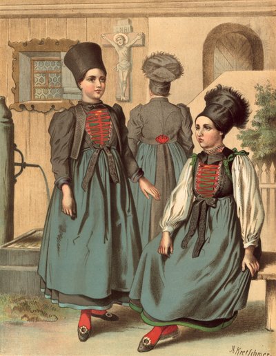 Costume tedesco, Vorarlberg, Montafonthal da Albert Kretschmer
