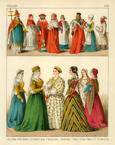 Costume italiano 1400 da Albert Kretschmer