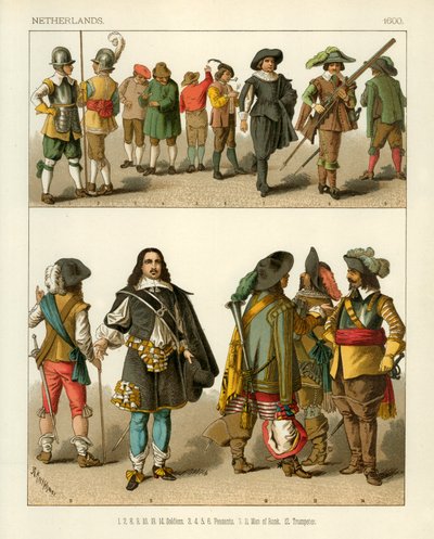 Costumi dei Paesi Bassi 1600 da Albert Kretschmer