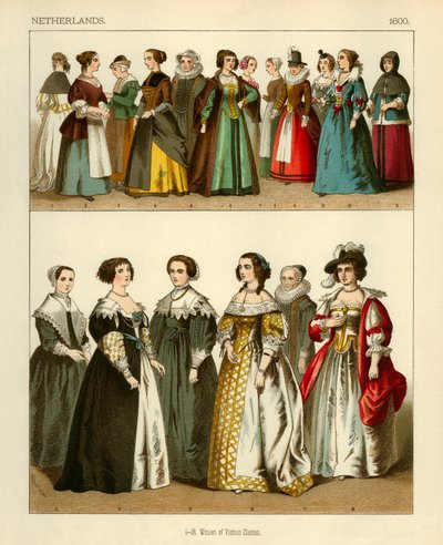 Costumi dei Paesi Bassi 1600 da Albert Kretschmer