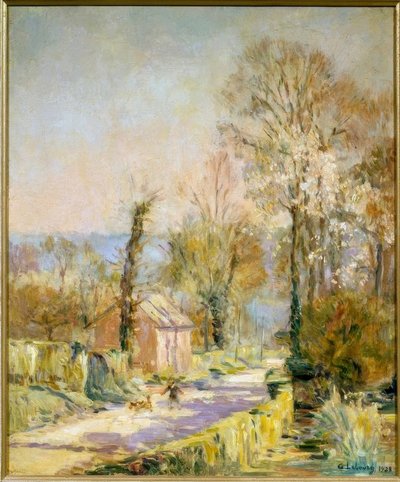 Il sentiero in primavera a Saint-Vaast D’Equiqueville vicino a Dieppe da Albert Lebourg