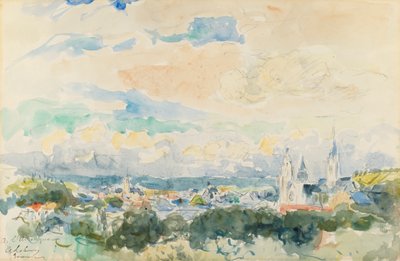 Schizzo di un Villaggio, fine XIX-inizio XX secolo da Albert Lebourg