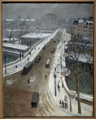Ponte Neuf a Parigi sotto la neve 1938 da Albert Marquet