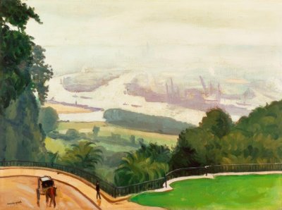 Il porto di Rouen da Albert Marquet