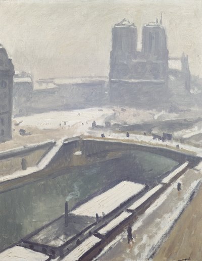 Notre Dame nella neve, dopo il 1912 da Albert Marquet