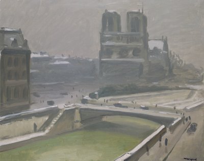 Notre Dame nella neve, dopo il 1912 da Albert Marquet