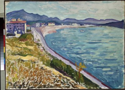 ""Saint Jean de Luz"" Vista della costa basca a Saint-Jean-de-Luz (Pyrénées Atlantiques). Dipinto di Pierre-Albert (Albert) Marquet (1875-1947) 1907 Olio su tela. Museo dell