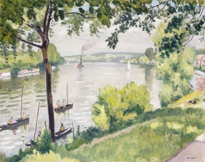 Le rive di Triel (Il rimorchiatore) da Albert Marquet