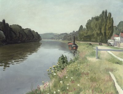 Le rive della Senna a Mericourt vicino a Mantes da Albert Marquet