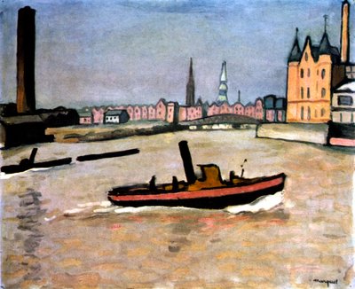 Il porto di Amburgo, 1909 da Albert Marquet