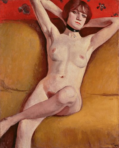 Donna su un divano da Albert Marquet